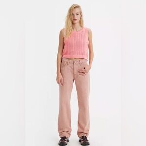 Levi’s 501 90’s straight leg jeans in safflower pink